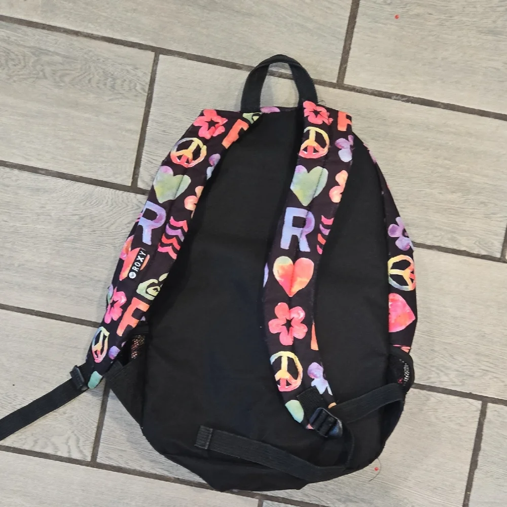 Roxy‎ Kids' Black and Pink Patterned Backpack